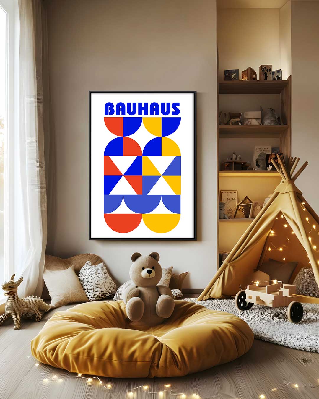 Bauhaus Geometrische Kunst Kunstwerk-canvas-dibond-plexiglas-wanddecoratie-WallArtistic