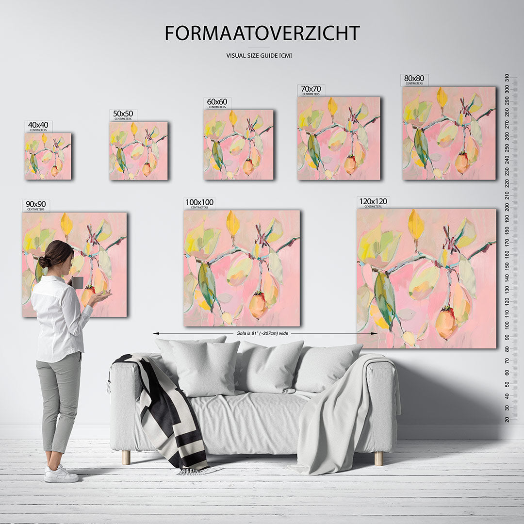 Vrolijke kleurencompositie Kunstwerk