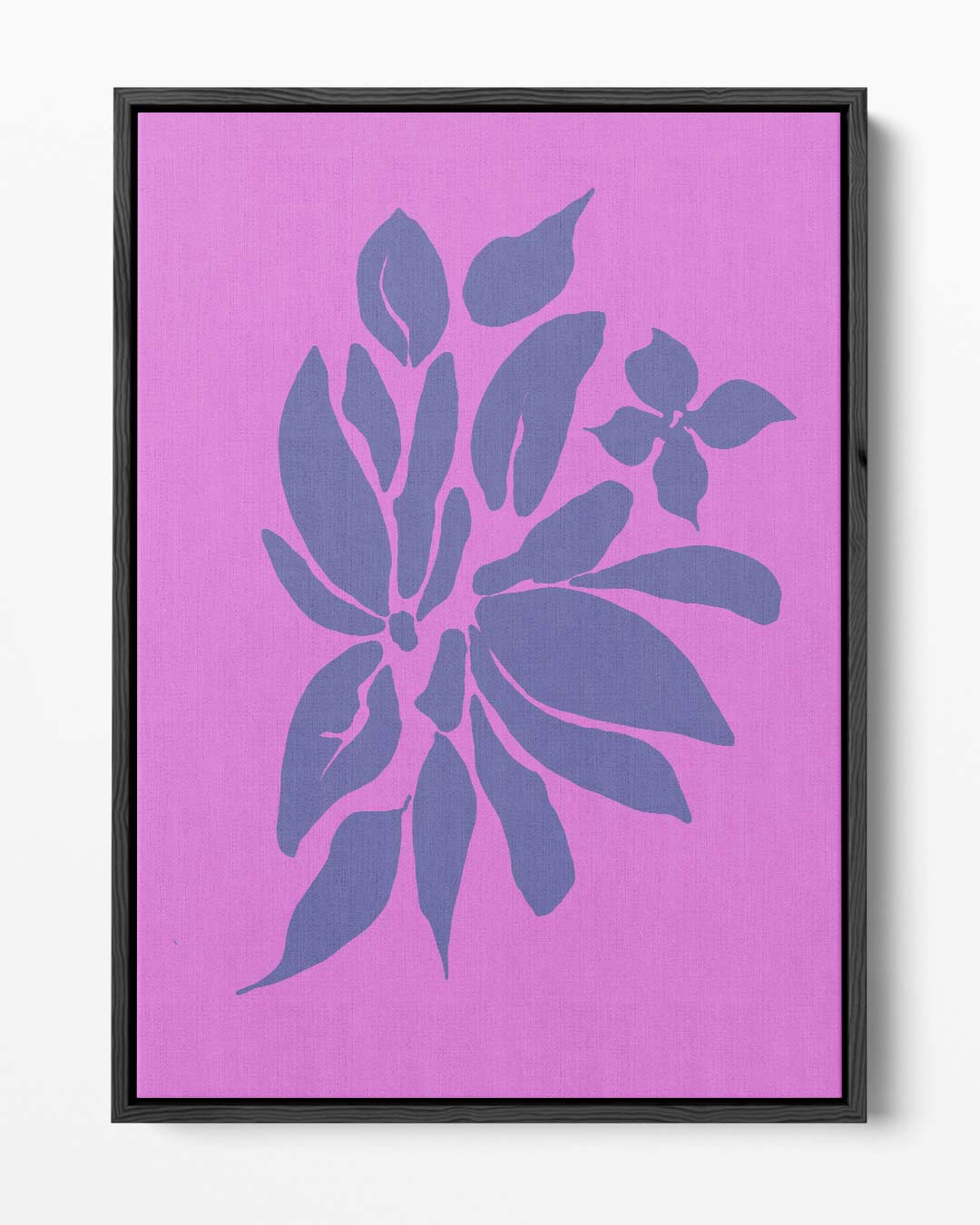 Vrolijke Bloemenprint op Roze Kunstwerk-canvas-dibond-plexiglas-wanddecoratie-WallArtistic