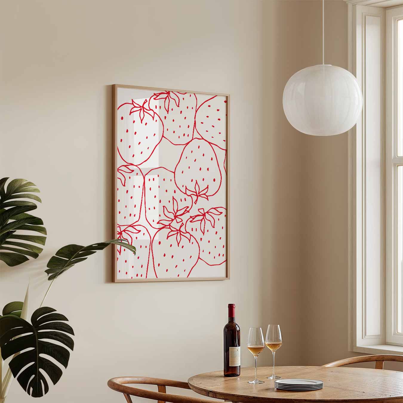 Frisse Aardbeientekening Poster