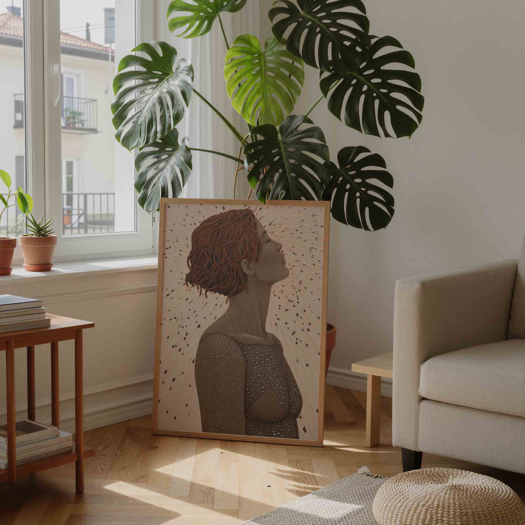 Portret met rode haren Poster