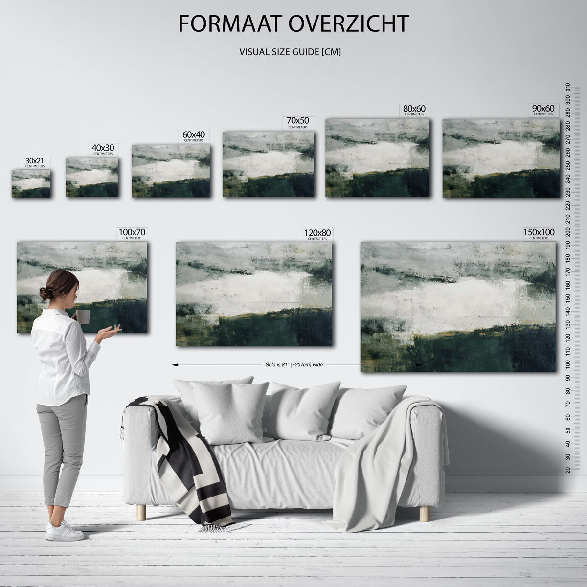 Abstracte landschapsweergave Poster