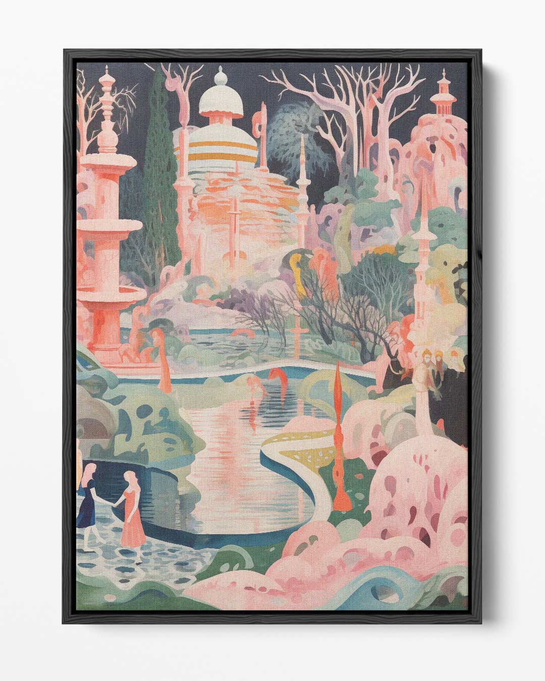 Droomachtig Fantasielandschap Kunstwerk-canvas-dibond-plexiglas-wanddecoratie-WallArtistic
