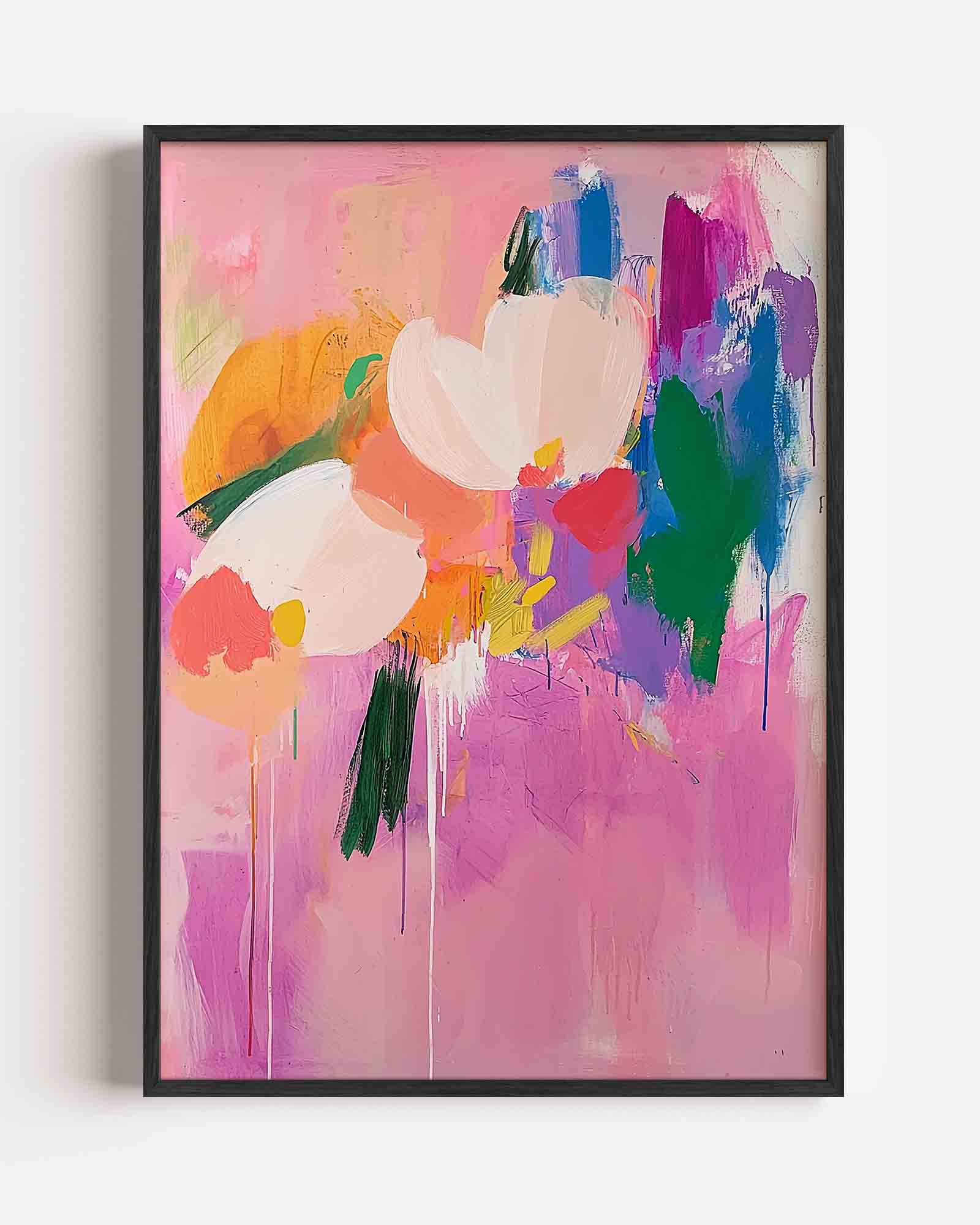 Bloemen en kleuren Poster
