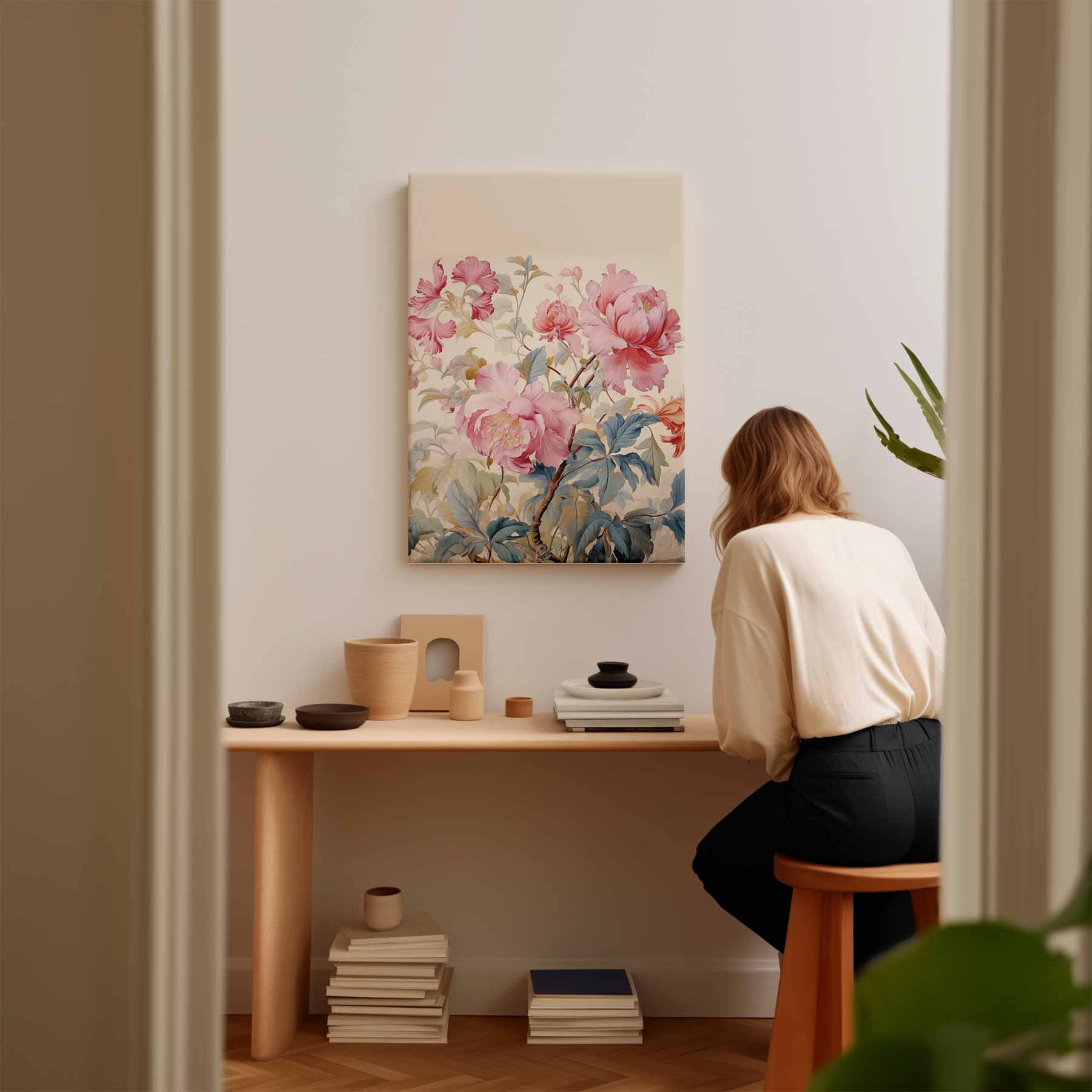 Bloemenpracht op Behang Kunstwerk-canvas-dibond-plexiglas-wanddecoratie-WallArtistic