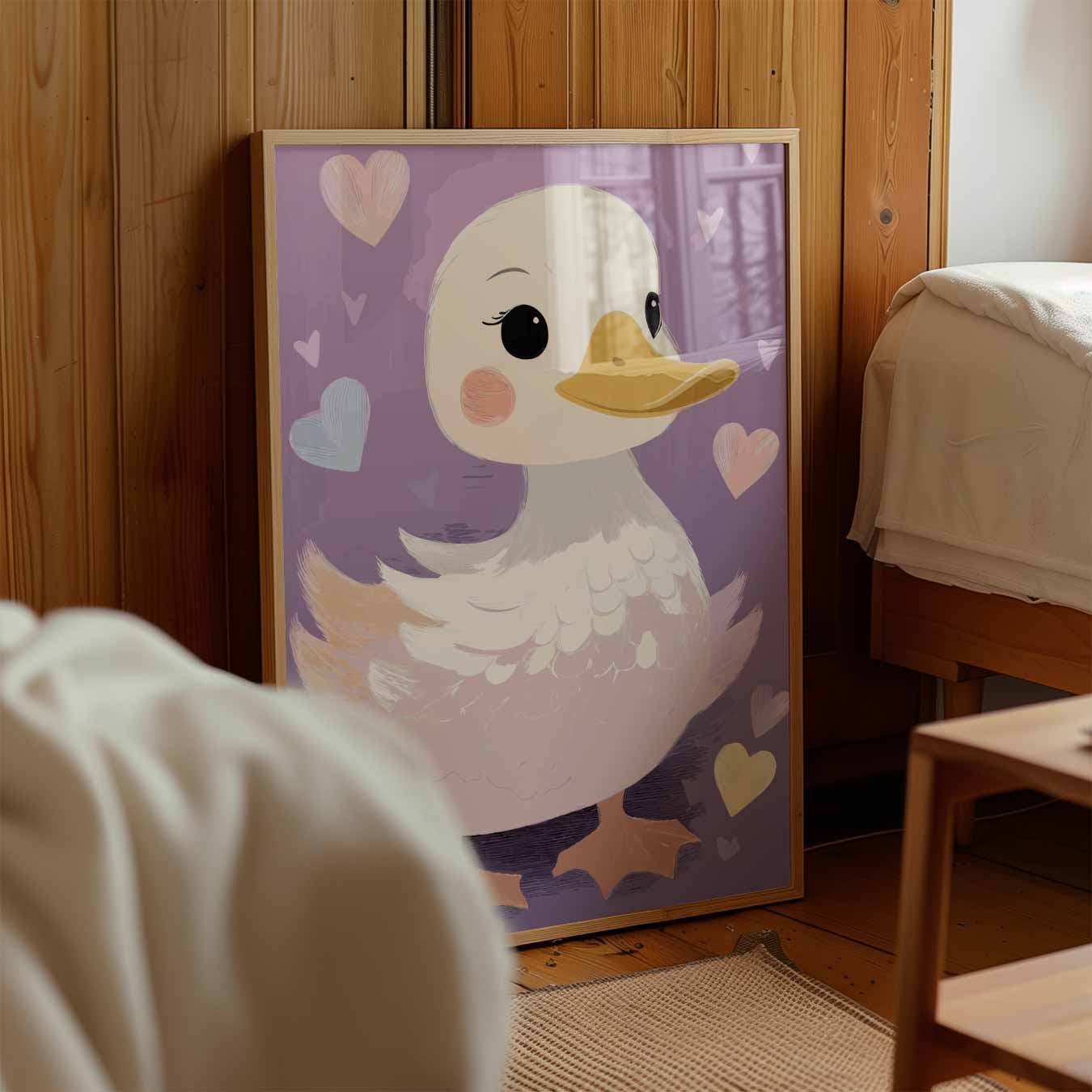 Schattige Eend Decoratieve Poster