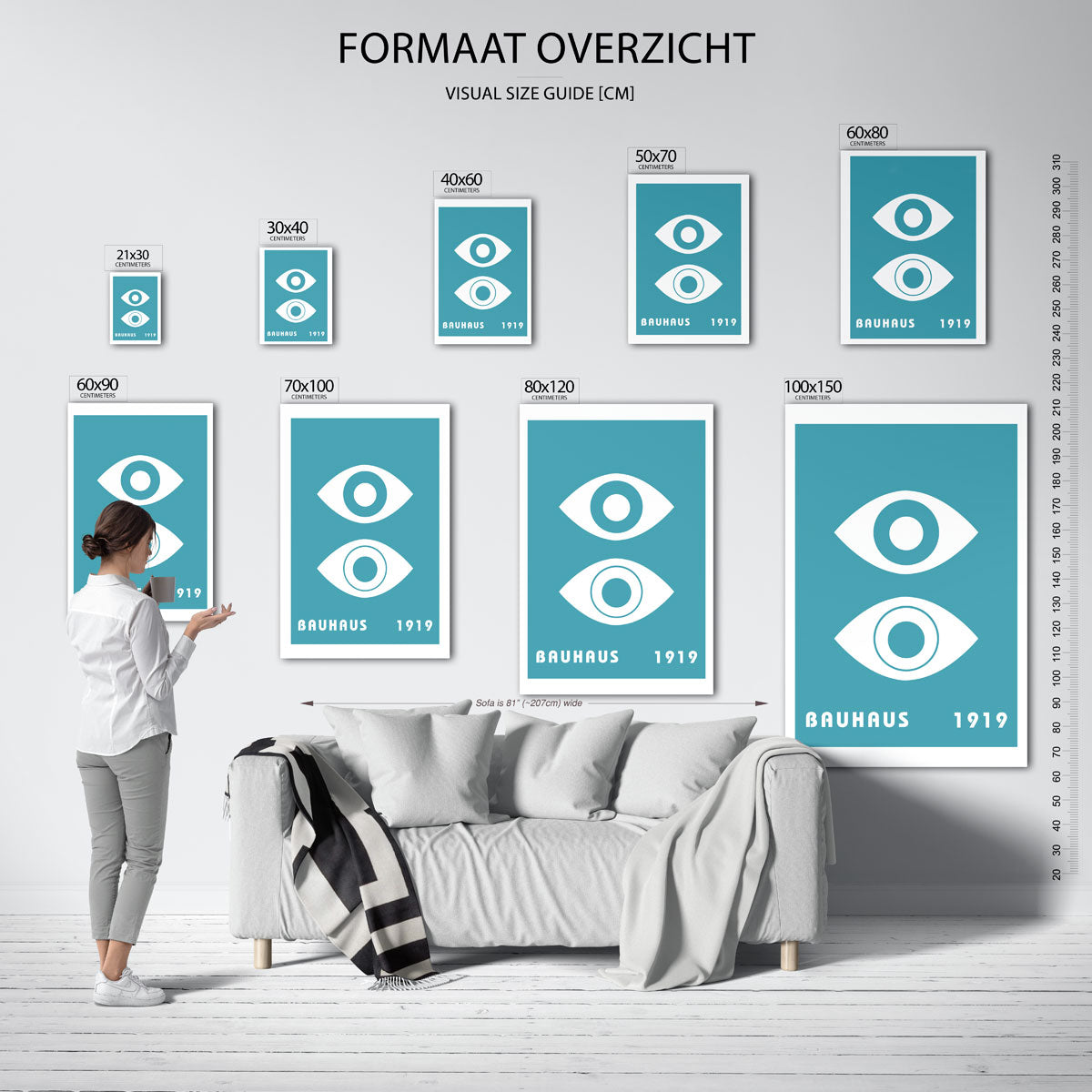Oogvormen en kleur Poster