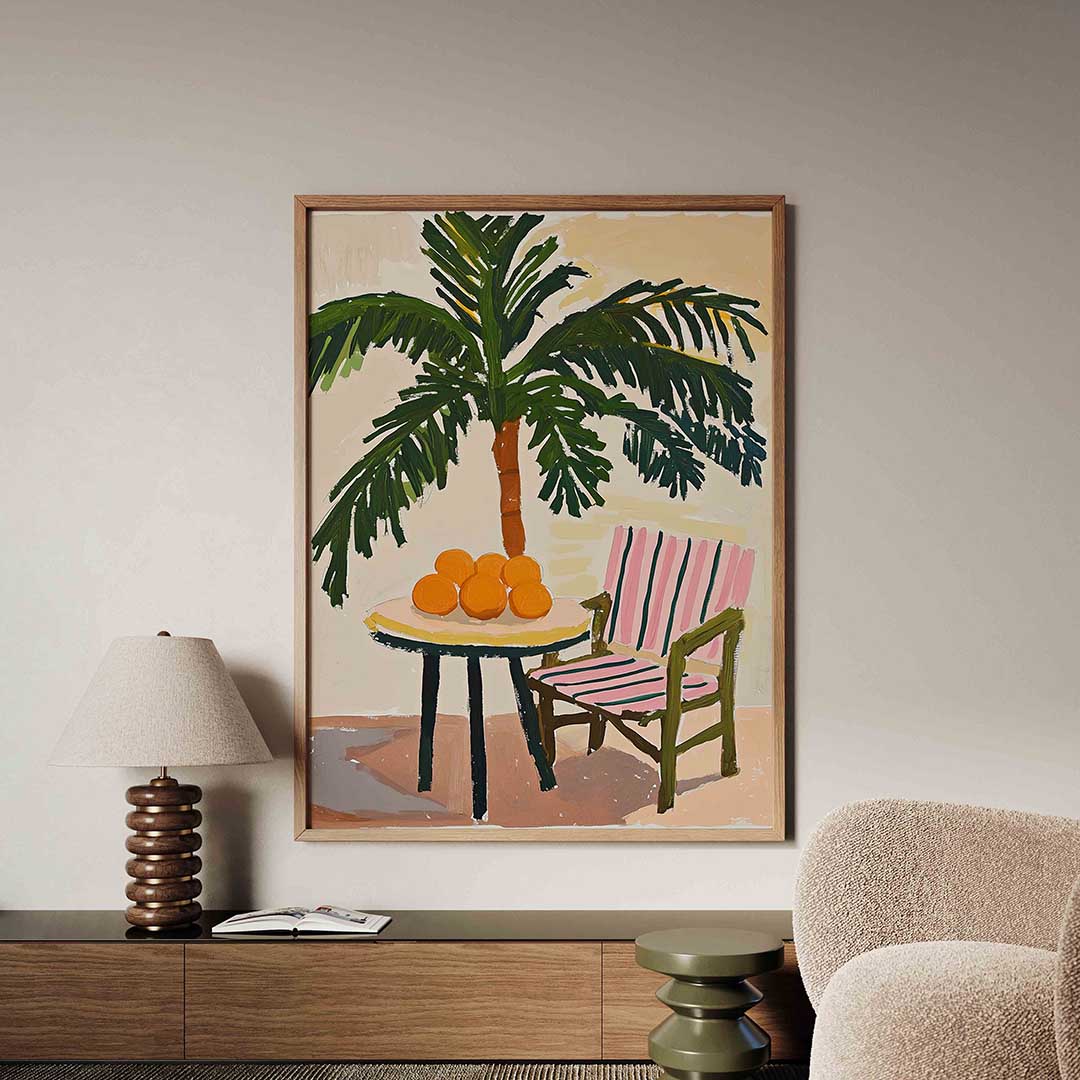 Palmbomen en sinaasappels Poster