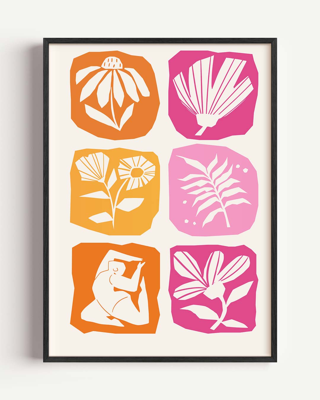 Bloemenpracht en Elegante Vormen Poster