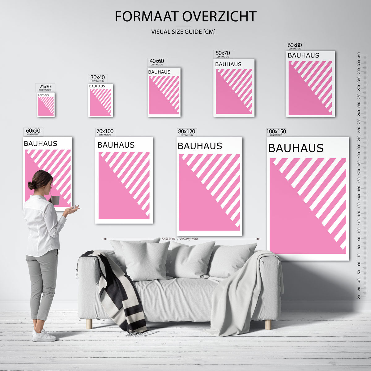 Diagonal lijnen Poster