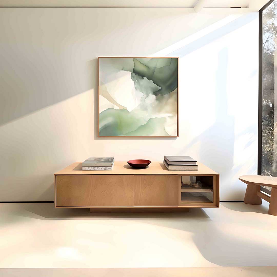 Abstracte groene vormen Poster