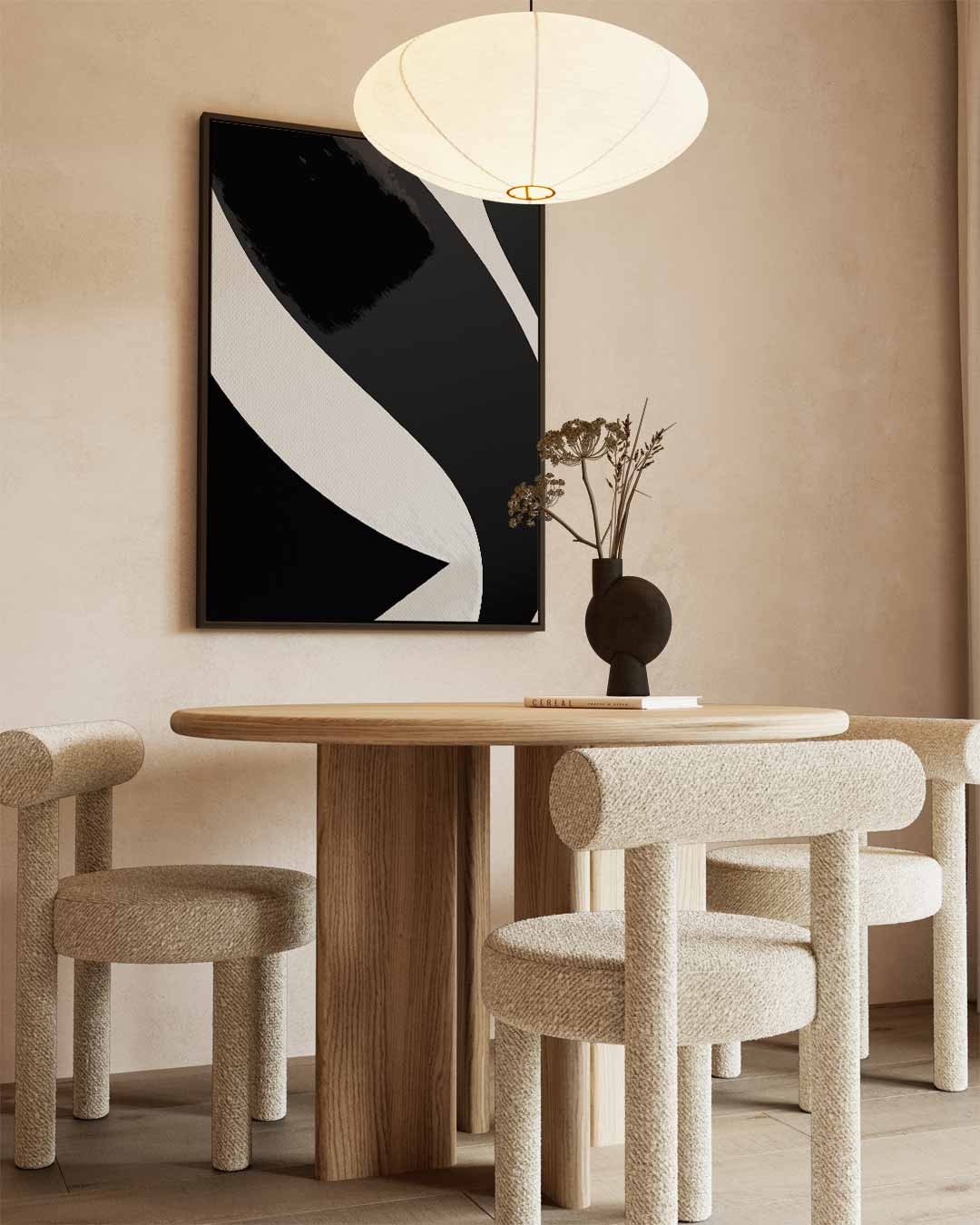Elegantie in Zwart en Wit Kunstwerk-canvas-dibond-plexiglas-wanddecoratie-WallArtistic