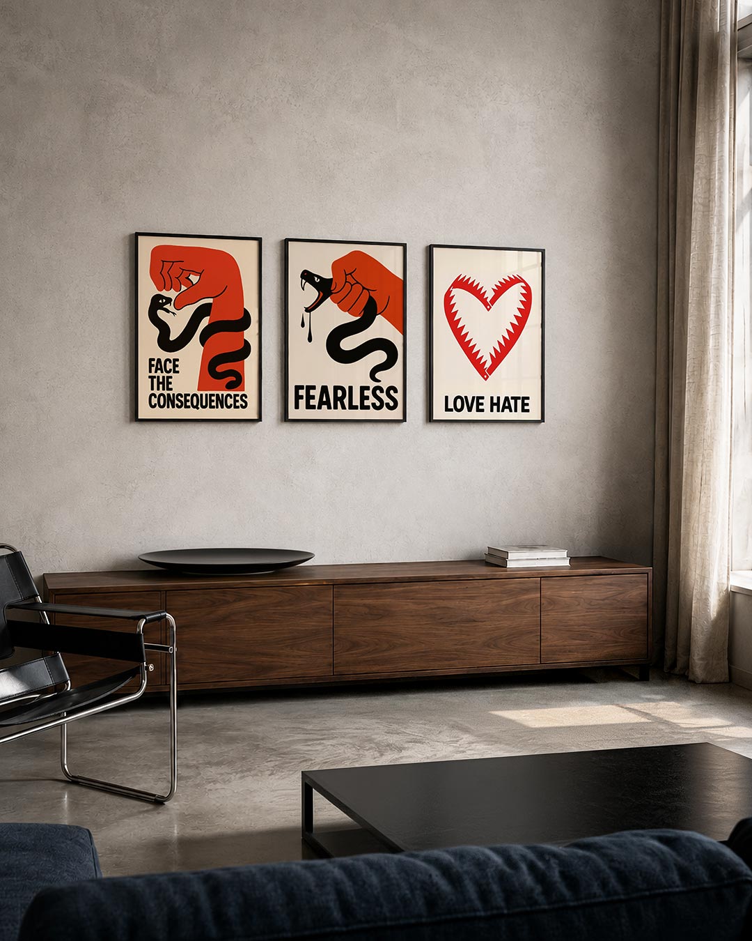 Krachtige confrontatie Posterset