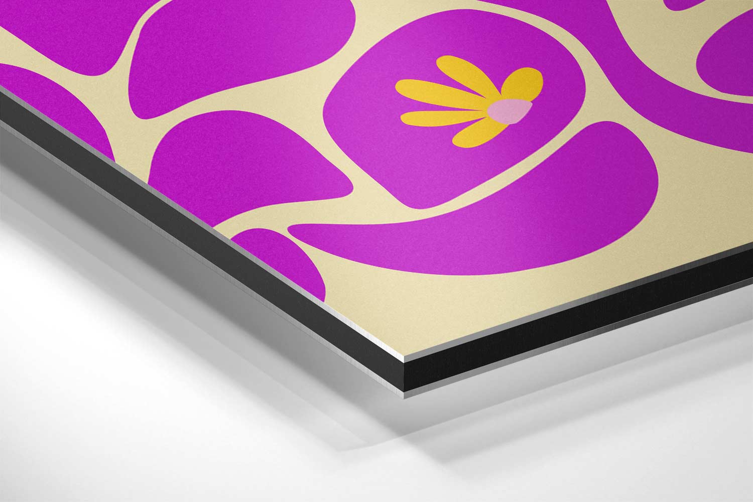 Vrolijke Bloemen Abstract Kunstwerk-canvas-dibond-plexiglas-wanddecoratie-WallArtistic