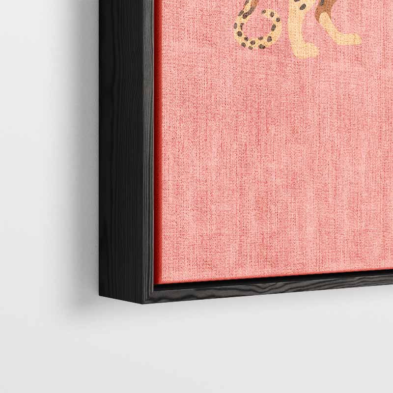 Kleurrijke Luipaard Illustratie Kunstwerk-canvas-dibond-plexiglas-wanddecoratie-WallArtistic