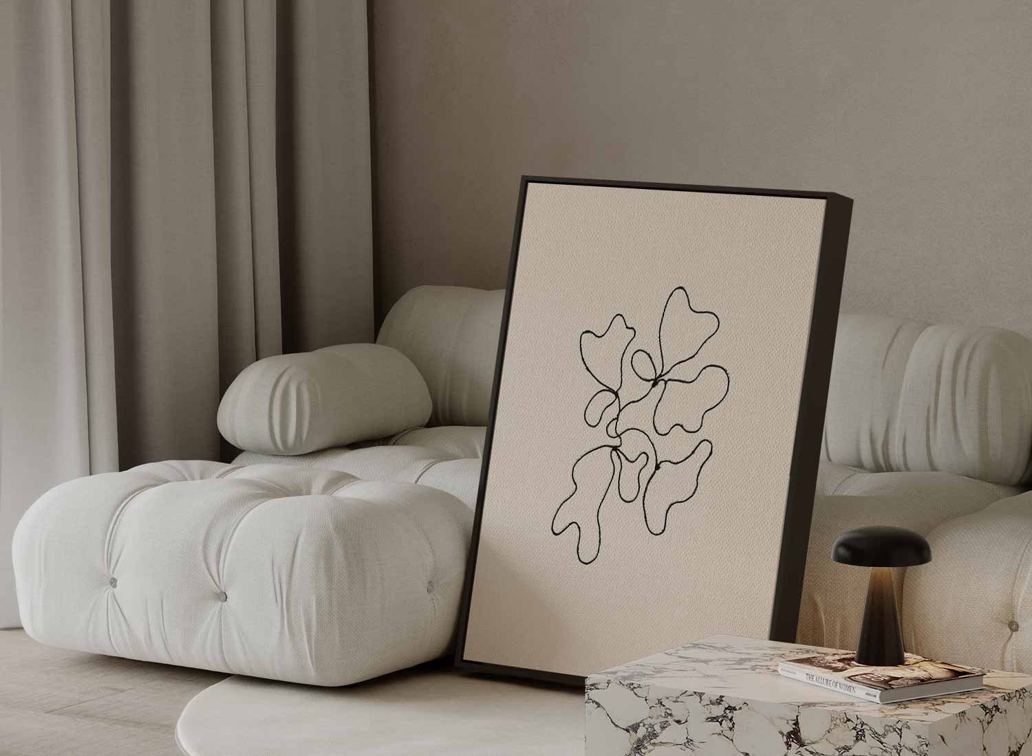 Speelse Lijnvormen Wandkunst Kunstwerk-canvas-dibond-plexiglas-wanddecoratie-WallArtistic
