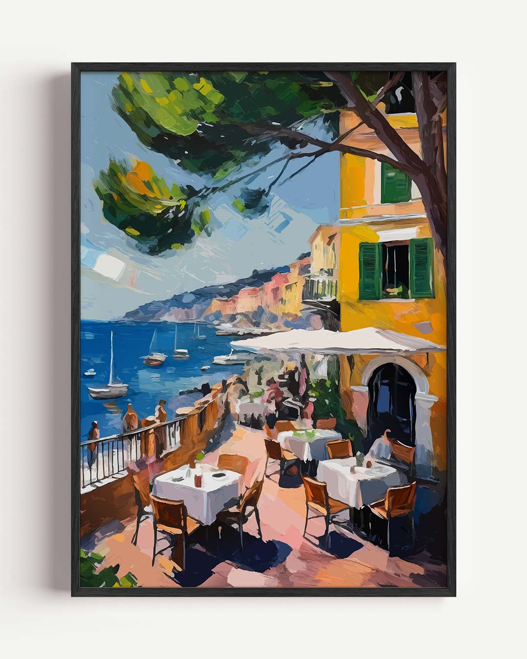 Mediterrane Droom: Uitzicht op de Zee Poster
