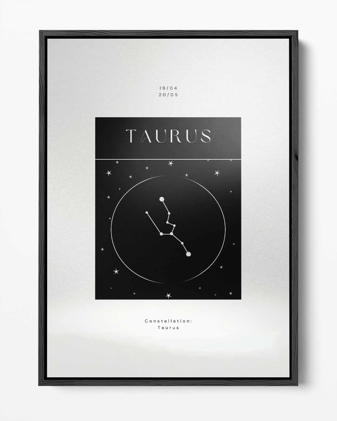 Taurus Sterrenbeeld Poster Kunstwerk-canvas-dibond-plexiglas-wanddecoratie-WallArtistic