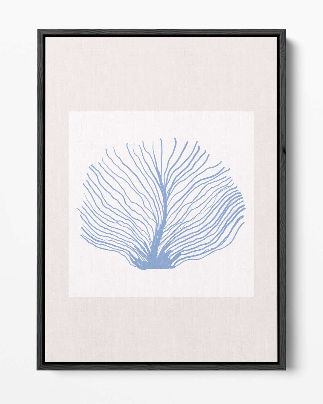 Blauwe Zeeventilator Kunstprint Kunstwerk-canvas-dibond-plexiglas-wanddecoratie-WallArtistic