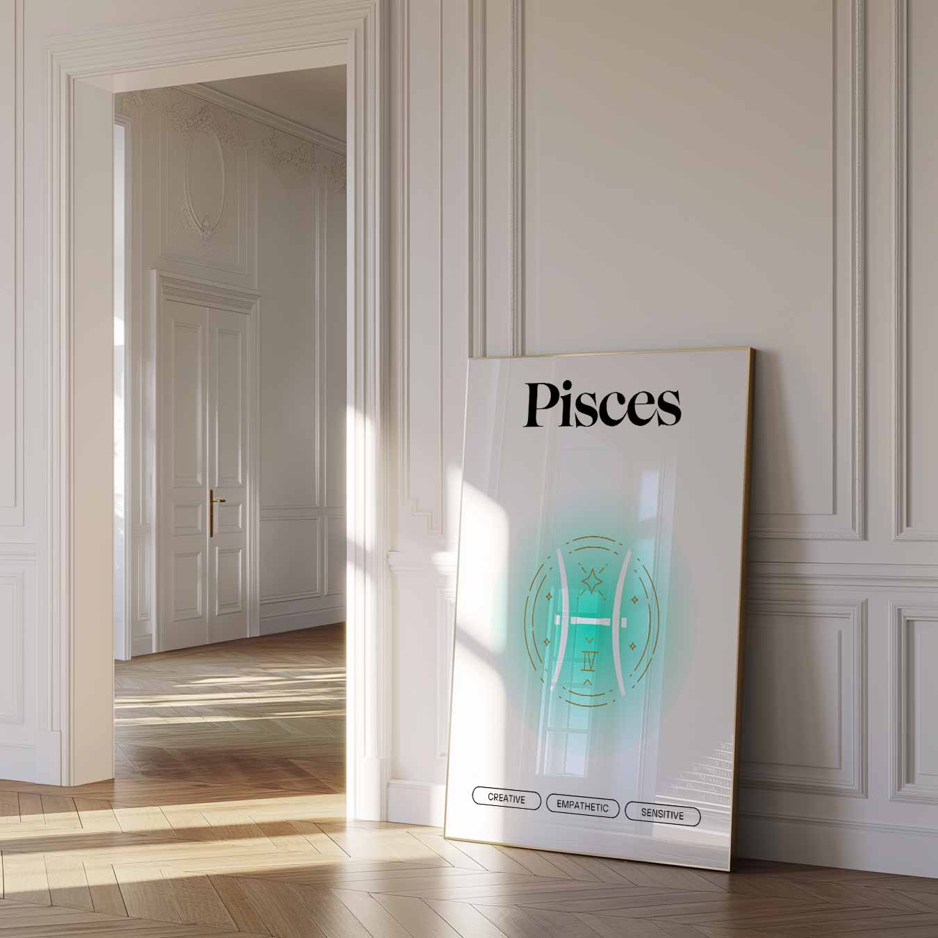 Vissen Sterrenbeeld Art Print Poster