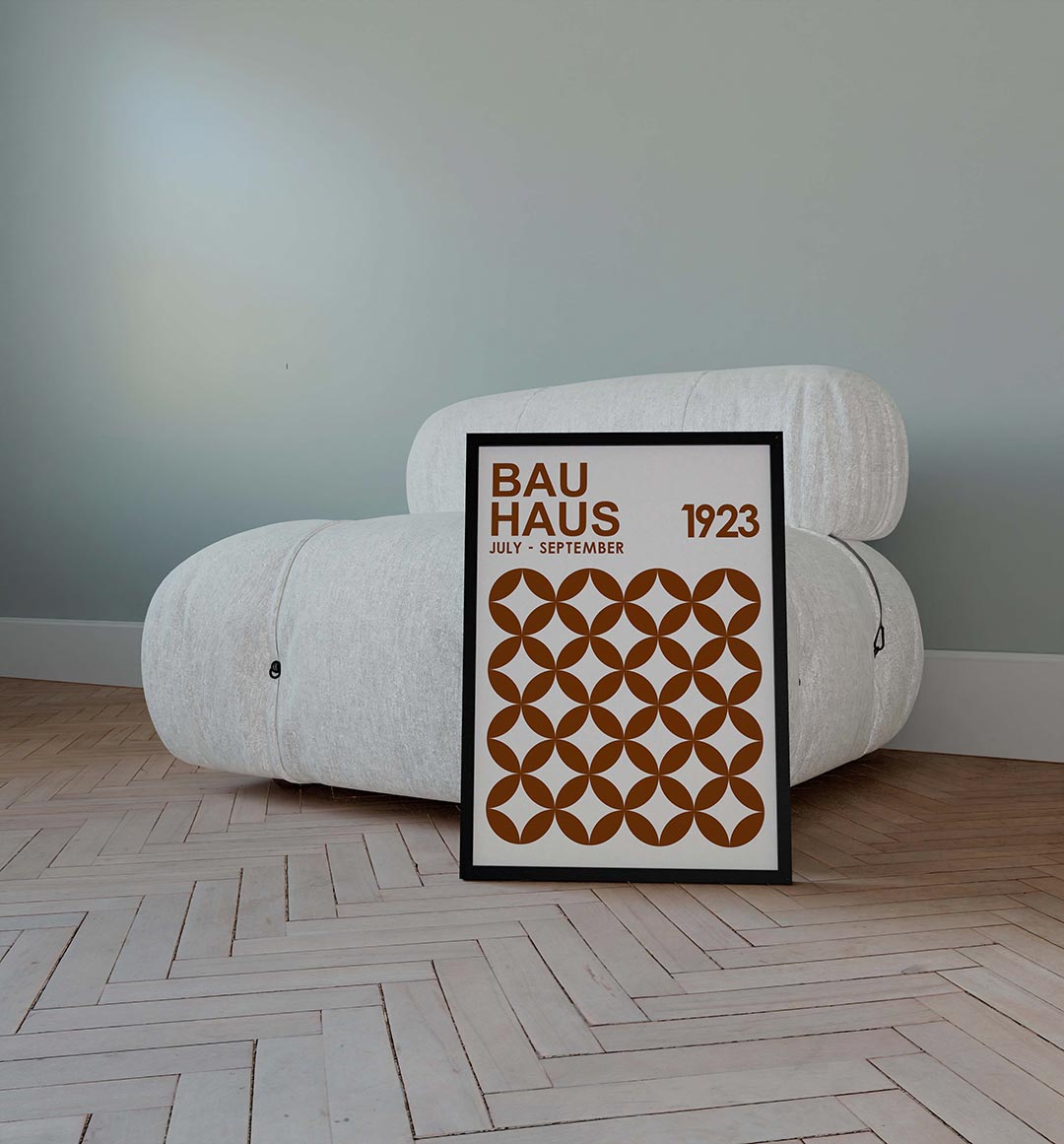 Cirkelpatroon en tekst Poster