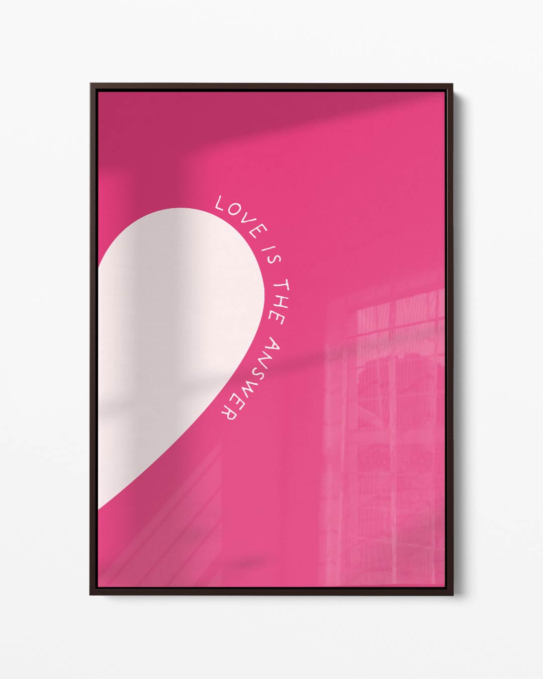 Liefde is het Antwoord Canvas Kunstwerk-canvas-dibond-plexiglas-wanddecoratie-WallArtistic