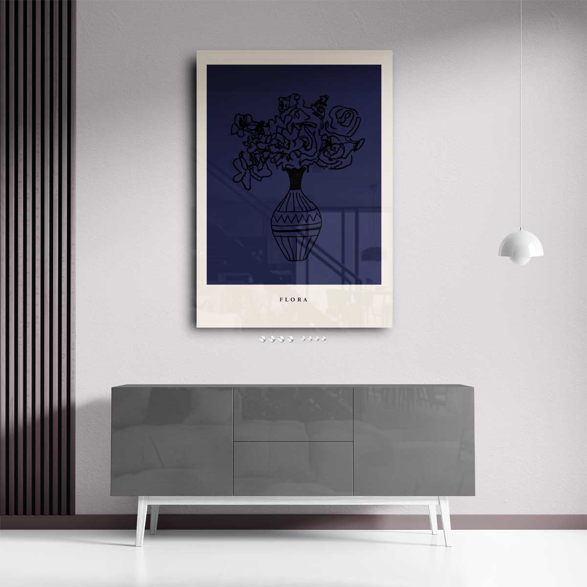 Abstracte Bloemenvazen Print Kunstwerk-canvas-dibond-plexiglas-wanddecoratie-WallArtistic