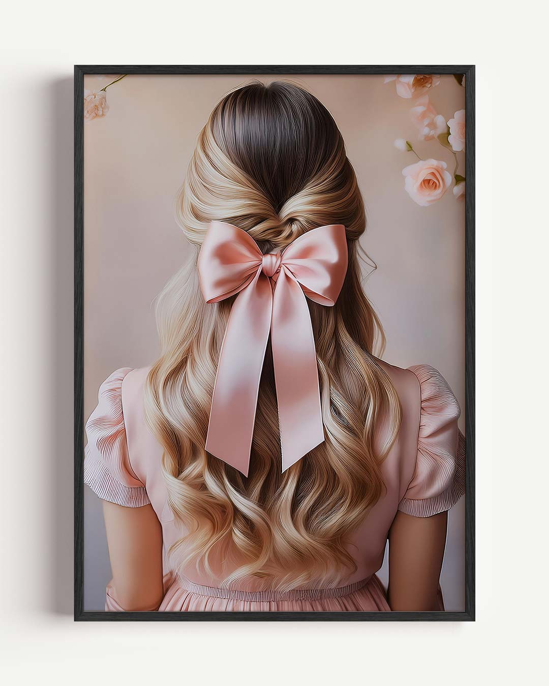 Elegante Roze Strik Poster