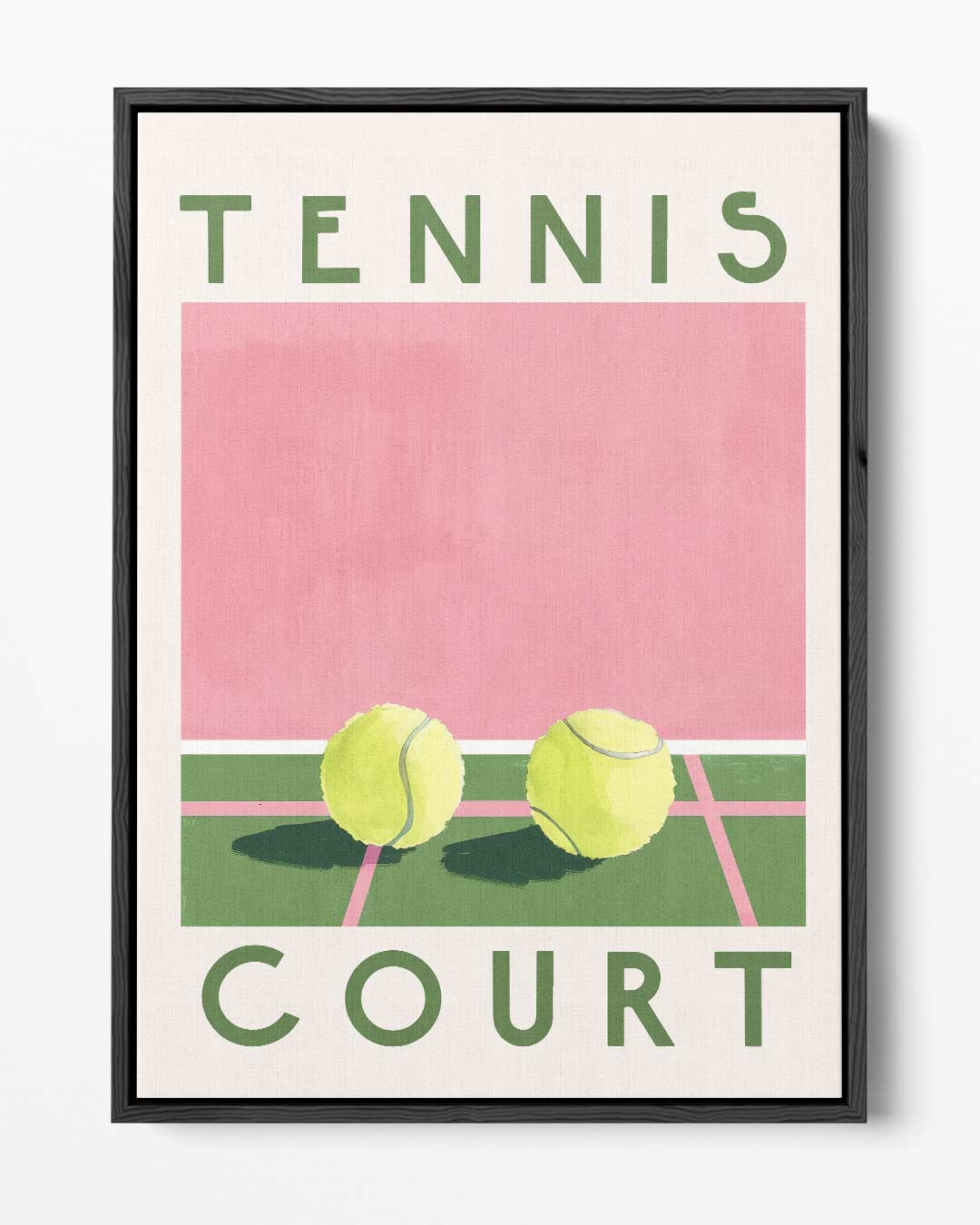 Tennisbaan Droom Kunstwerk-canvas-dibond-plexiglas-wanddecoratie-WallArtistic