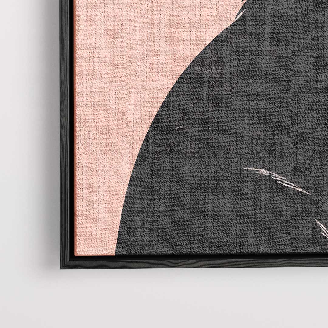 Stijlvolle Zwarte Kat Illustratie Kunstwerk-canvas-dibond-plexiglas-wanddecoratie-WallArtistic