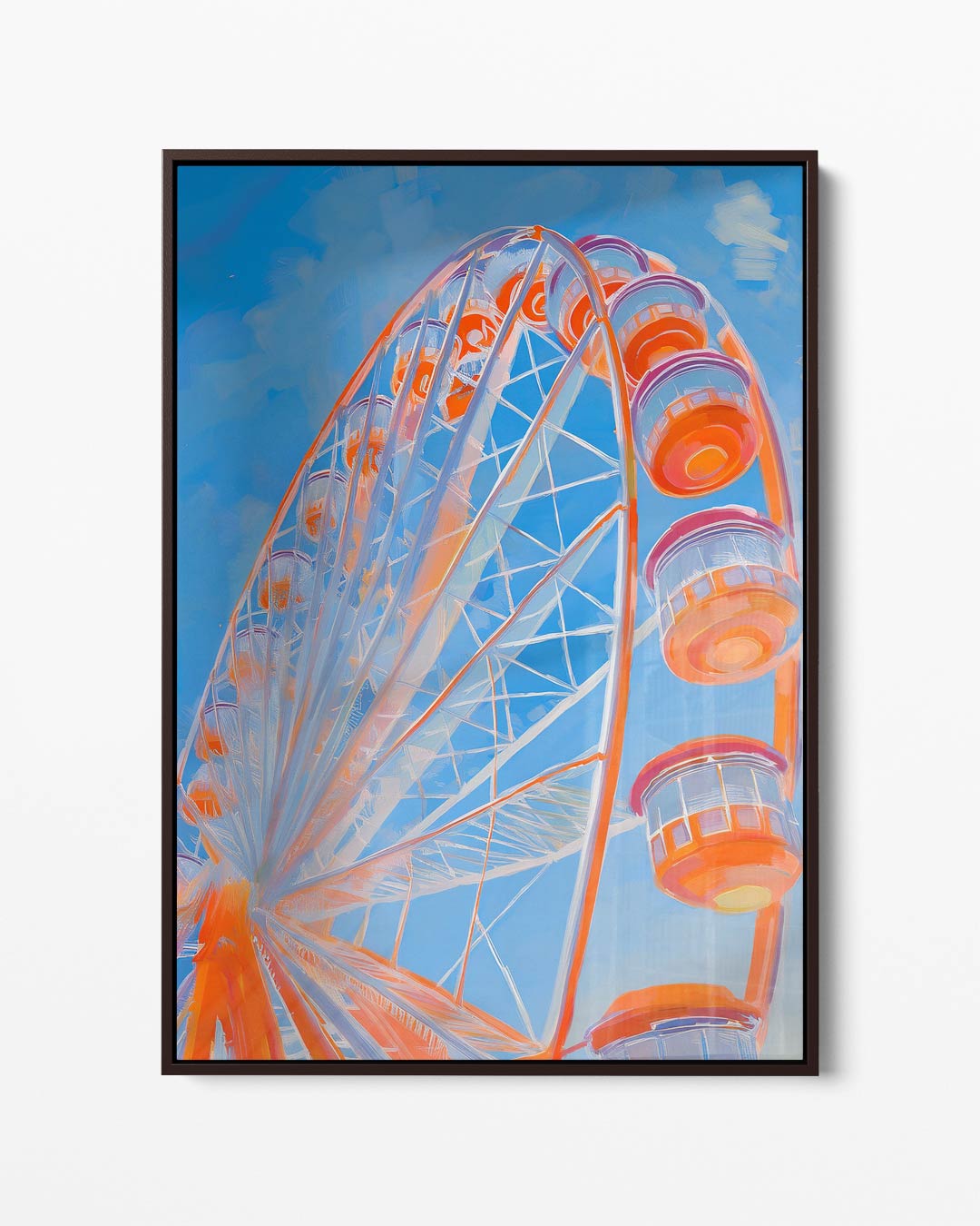 Kleurrijke Reuzenrad Fantasie Kunstwerk-canvas-dibond-plexiglas-wanddecoratie-WallArtistic