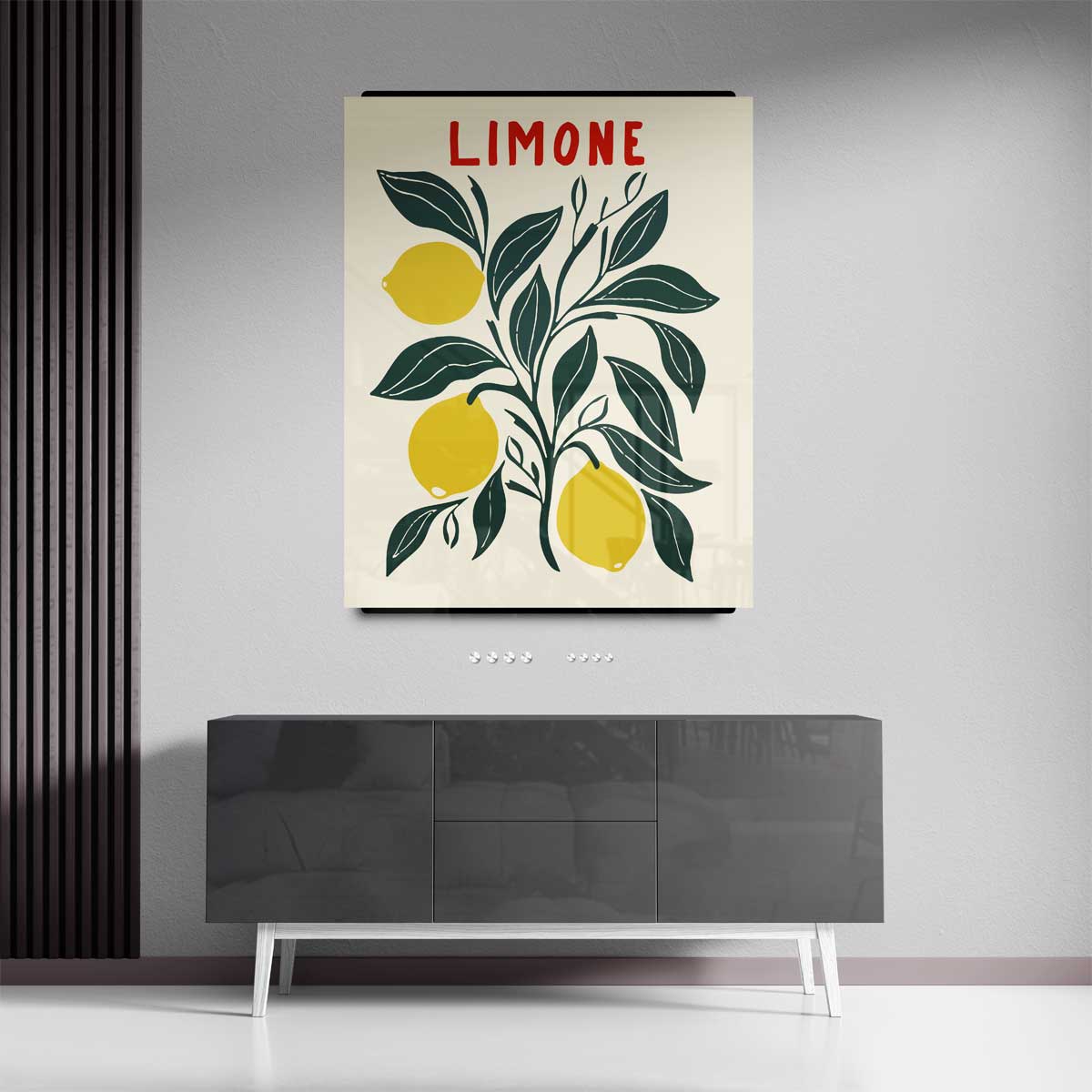 Limone Illustratie Kunstwerk-canvas-dibond-plexiglas-wanddecoratie-WallArtistic