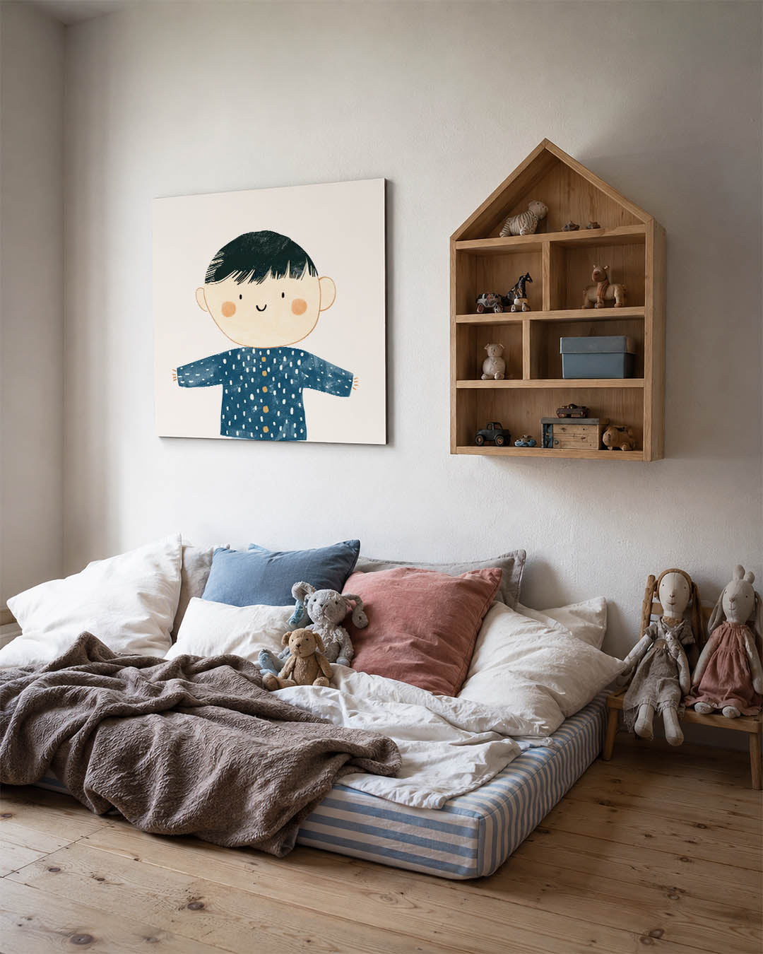 Vrolijk kindportret Kunstwerk