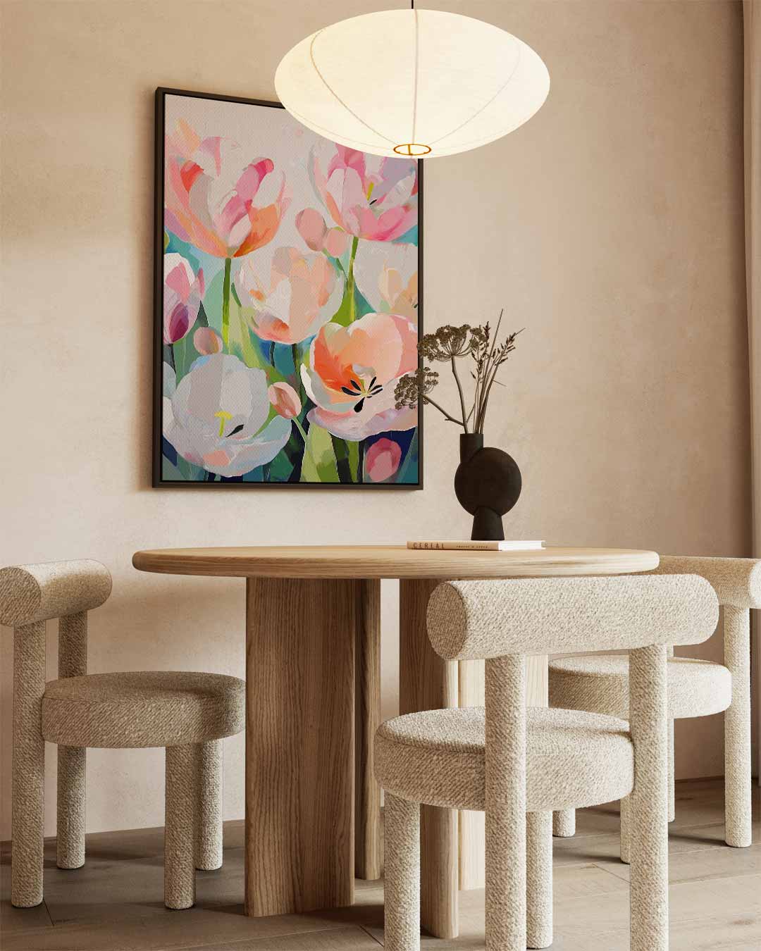 Kleurrijke Tulpenpracht Kunstwerk-canvas-dibond-plexiglas-wanddecoratie-WallArtistic