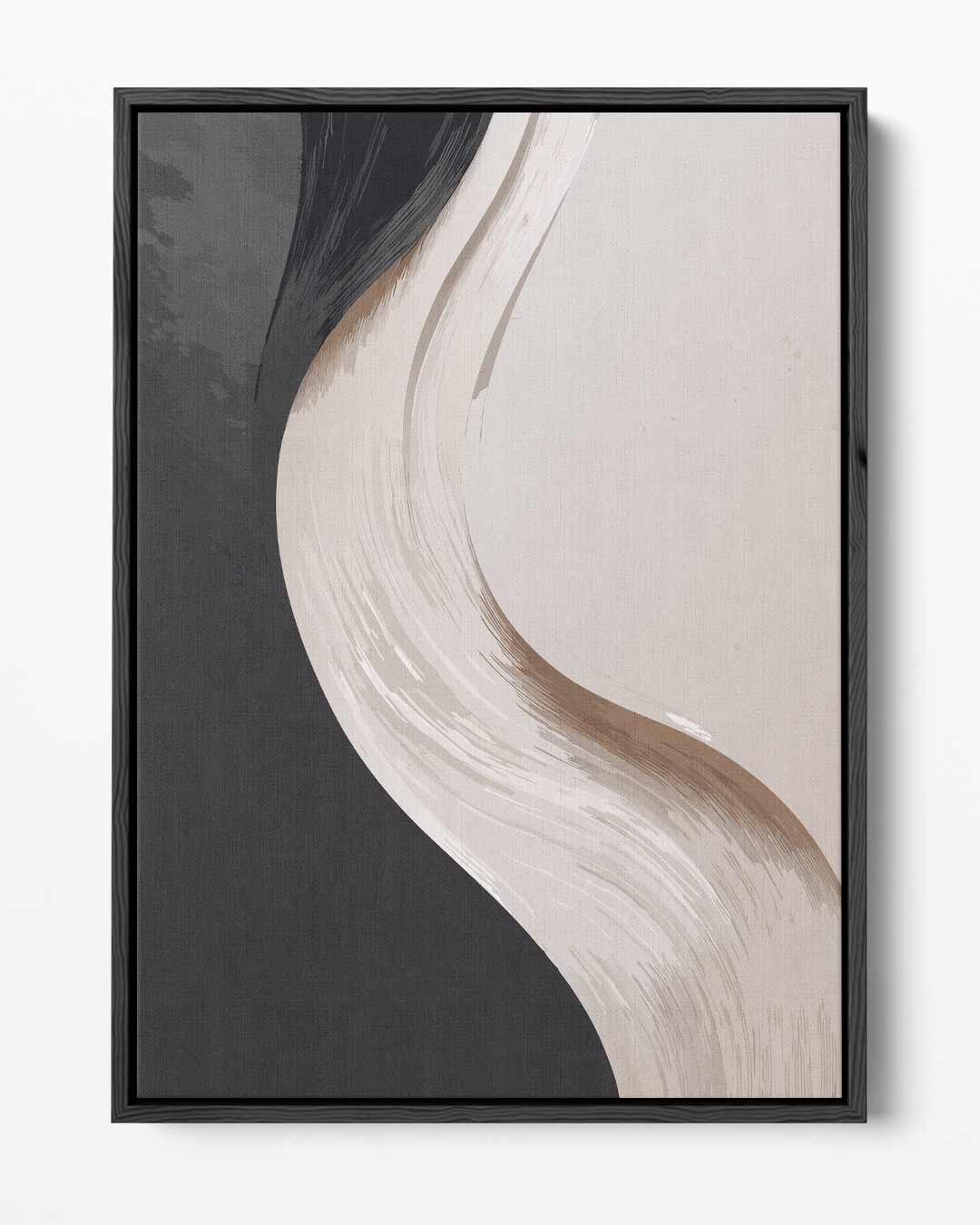 Abstracte Elegantie in Zwart en Wit Kunstwerk-canvas-dibond-plexiglas-wanddecoratie-WallArtistic