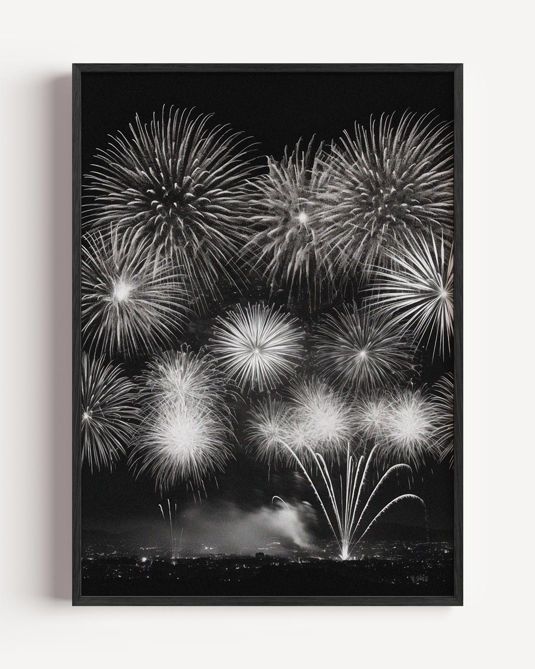 Magische Vuurwerk Nacht Poster-WallArtistic