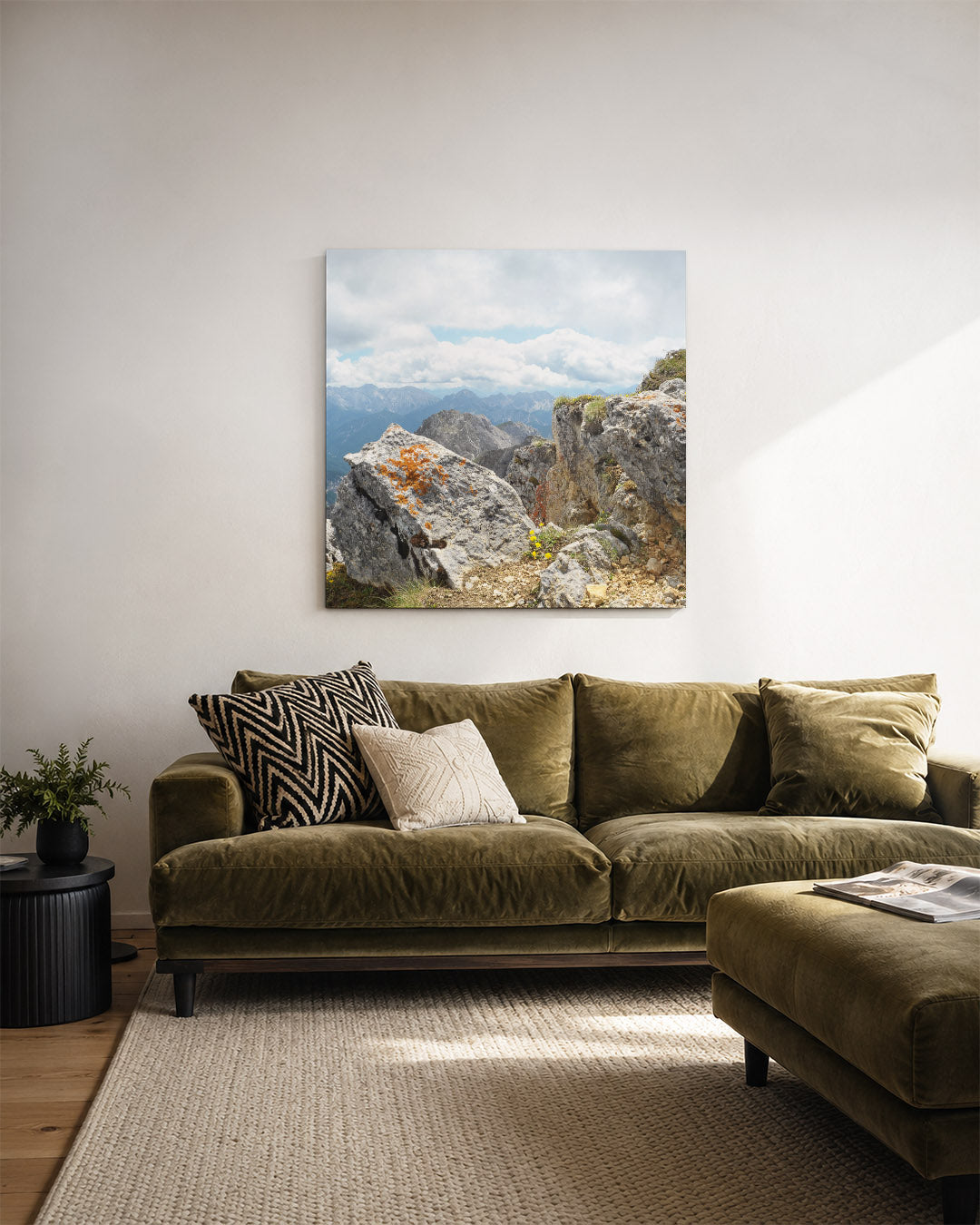 Berglandschap met rotsen Kunstwerk