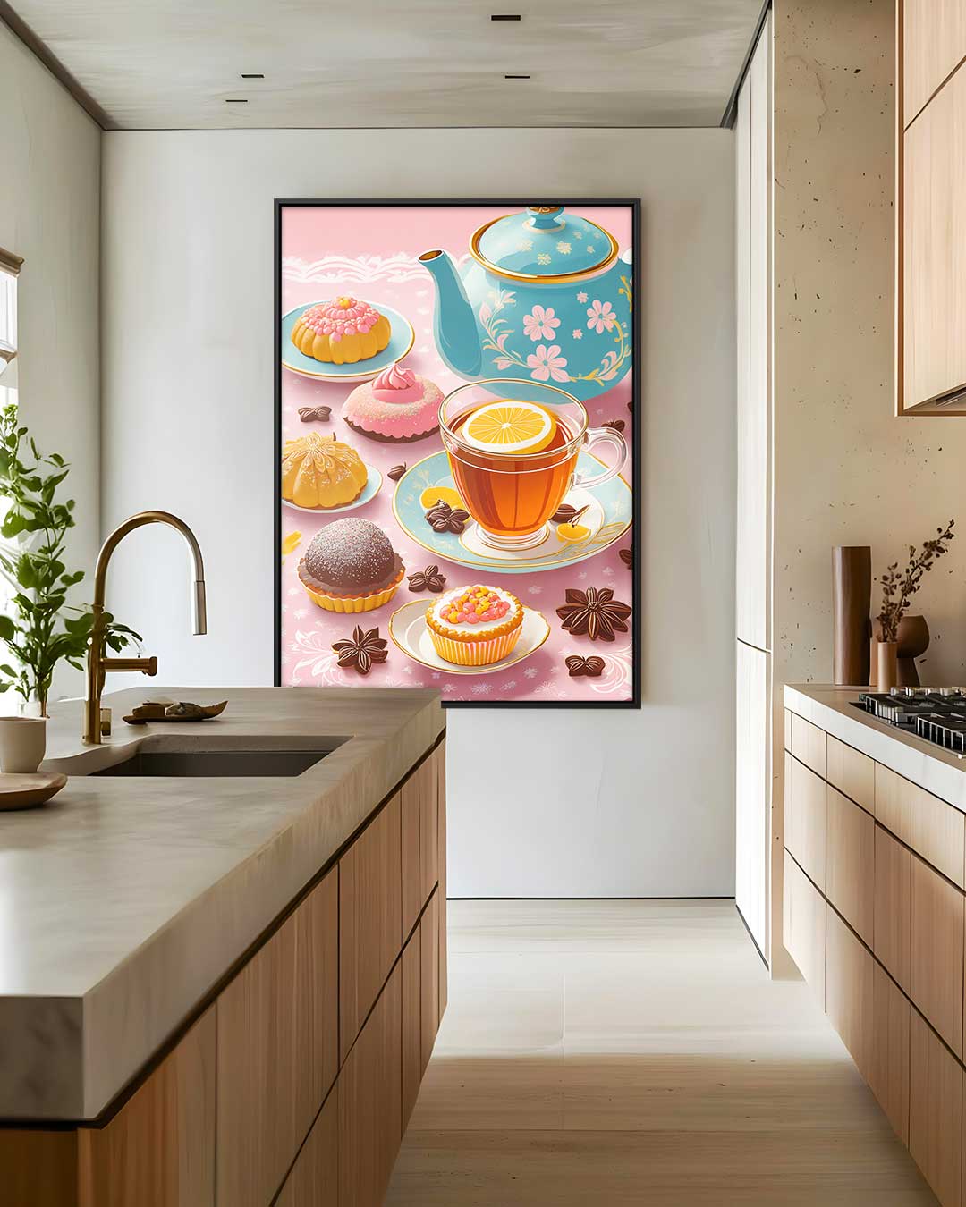 Theetijd Verwennerij Kunstwerk-canvas-dibond-plexiglas-wanddecoratie-WallArtistic