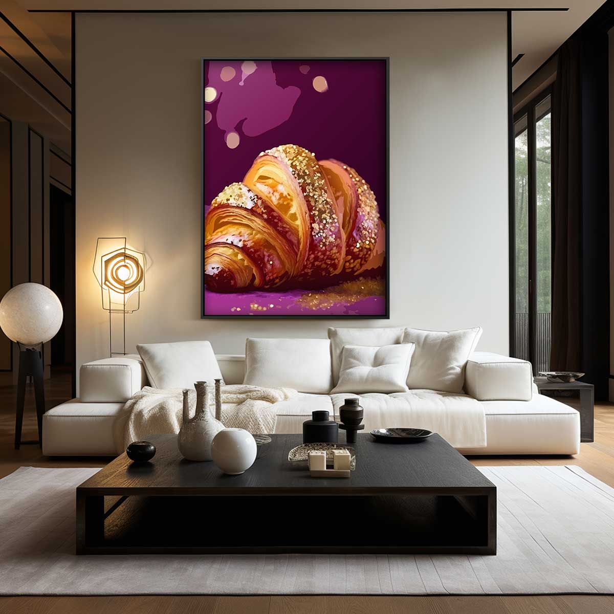 Croissant Delights Kunstwerk-canvas-dibond-plexiglas-wanddecoratie-WallArtistic