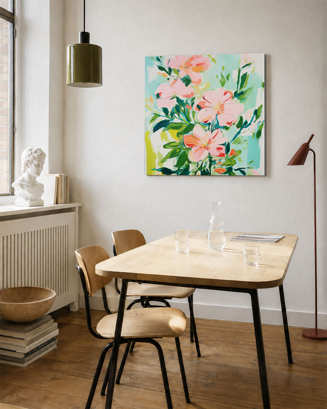Bloemrijke expressie Kunstwerk