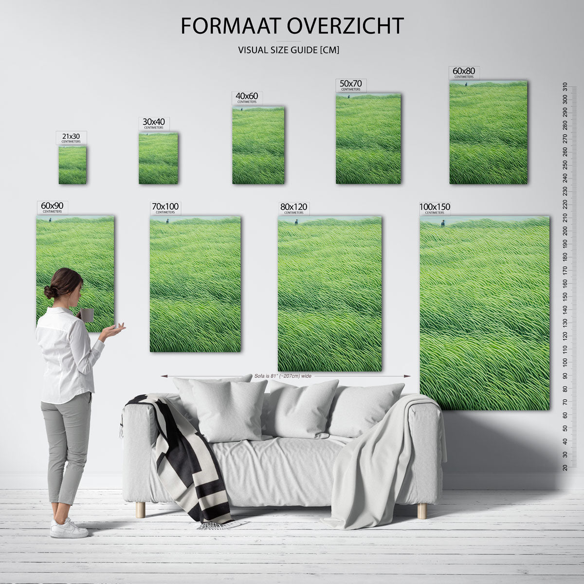 Golvend gras Poster