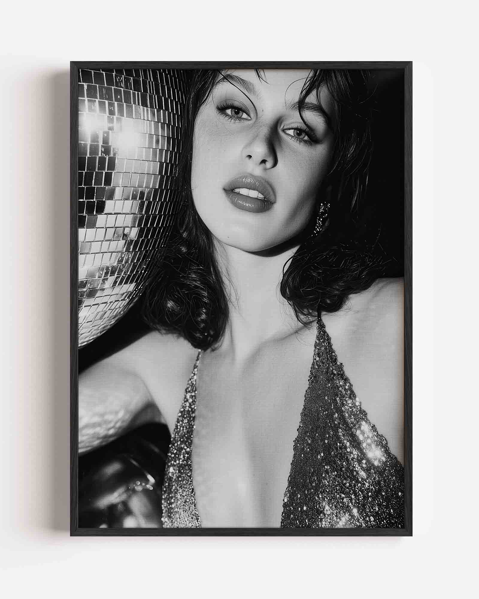 Portret met discobal Poster