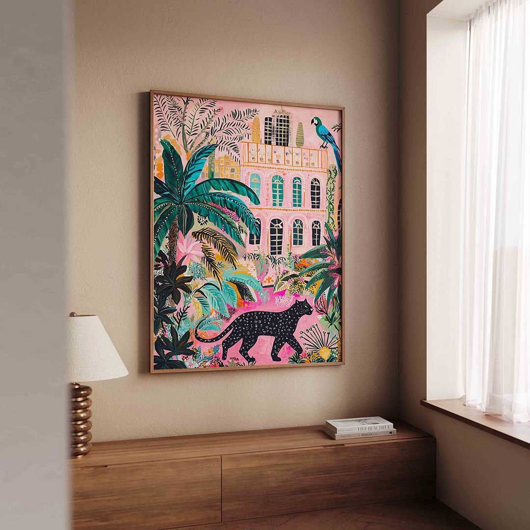 Panter en papegaai Poster