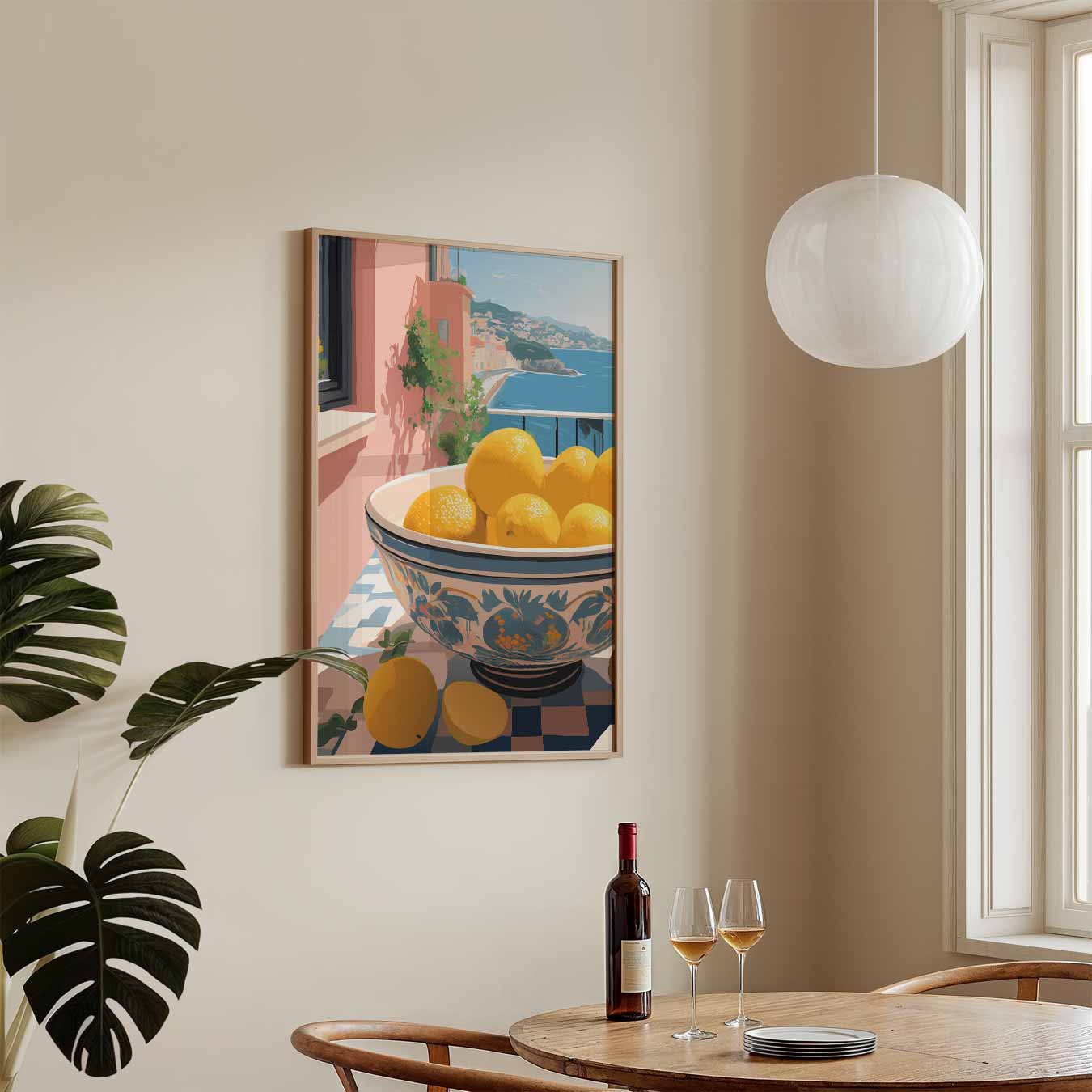 Zonnige Citroenuitzicht Poster