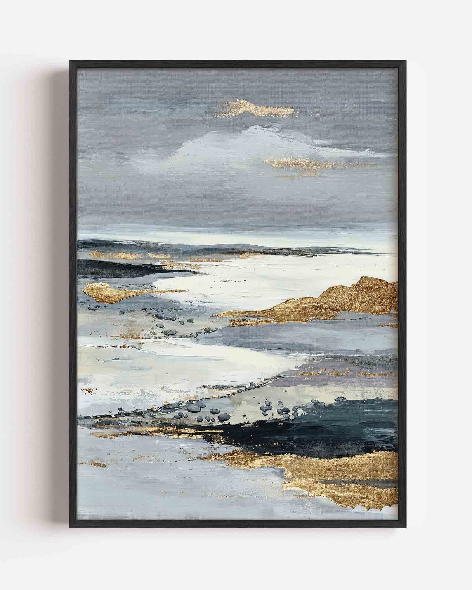 Landschap met gouden accenten Poster