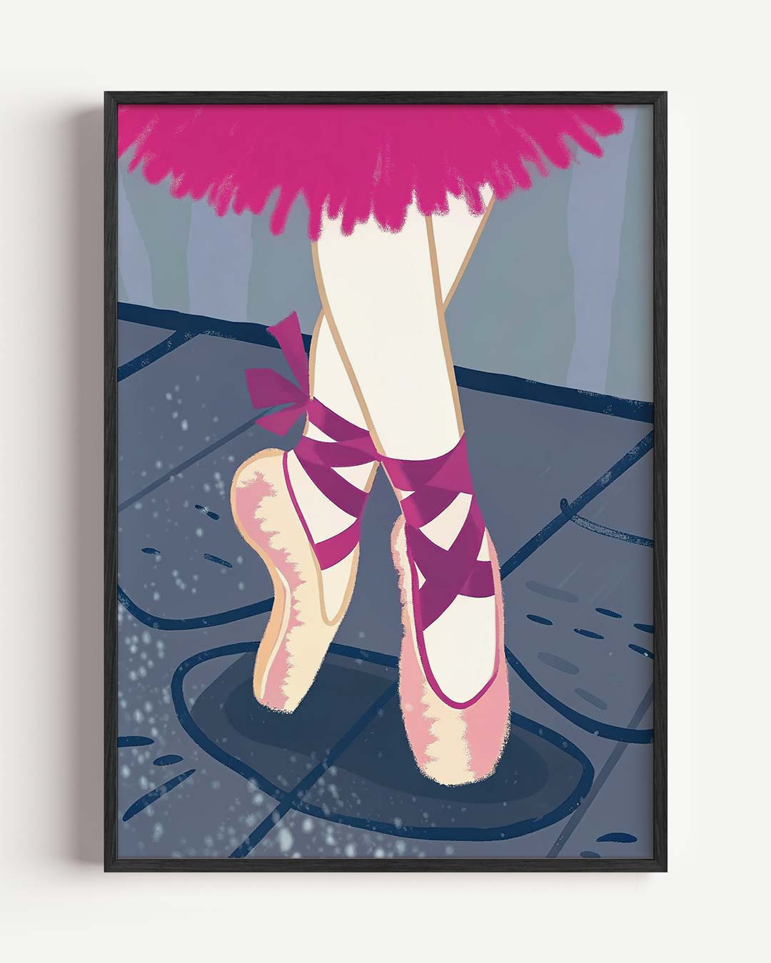 Elegante Ballerina Puntschoenen Poster