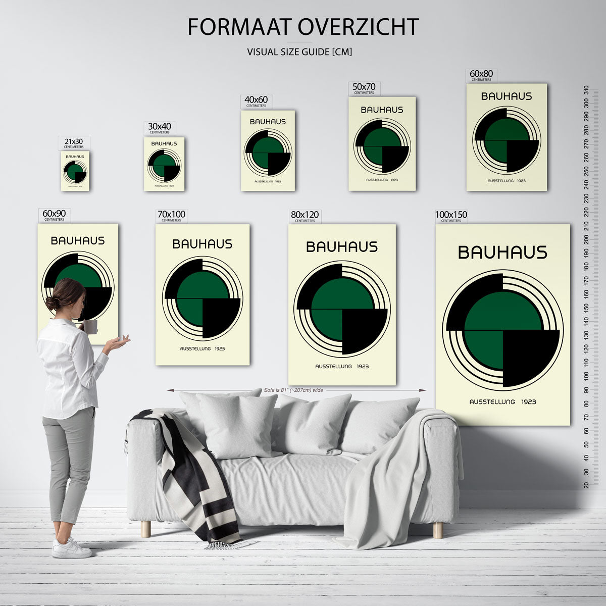 Cirkel en lijnen Poster
