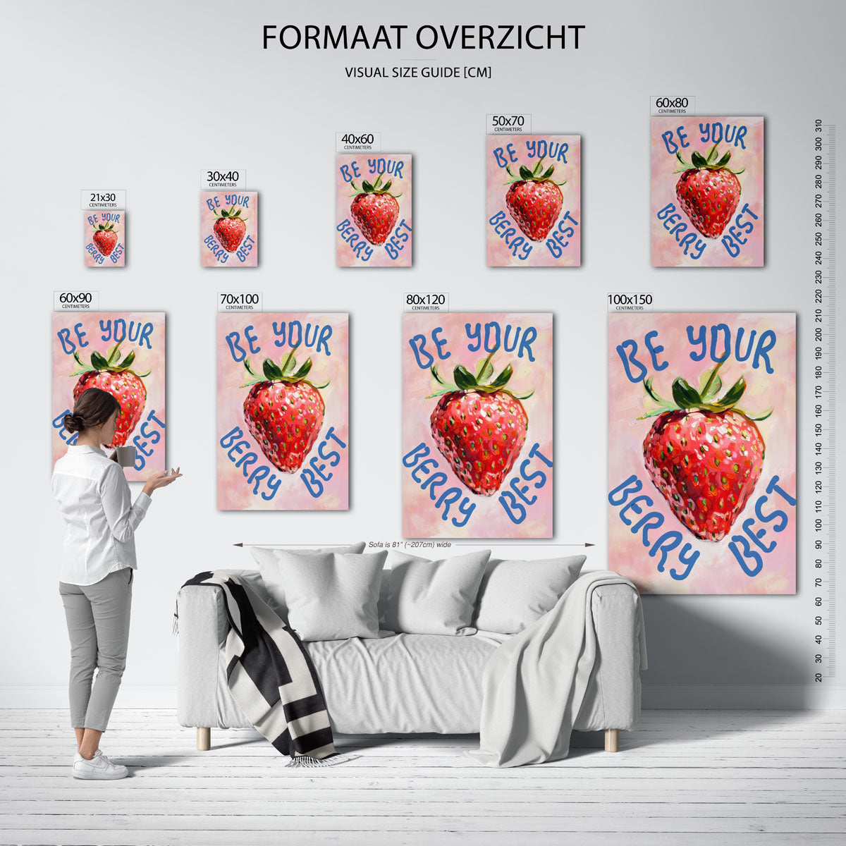 Aardbei met tekst Poster