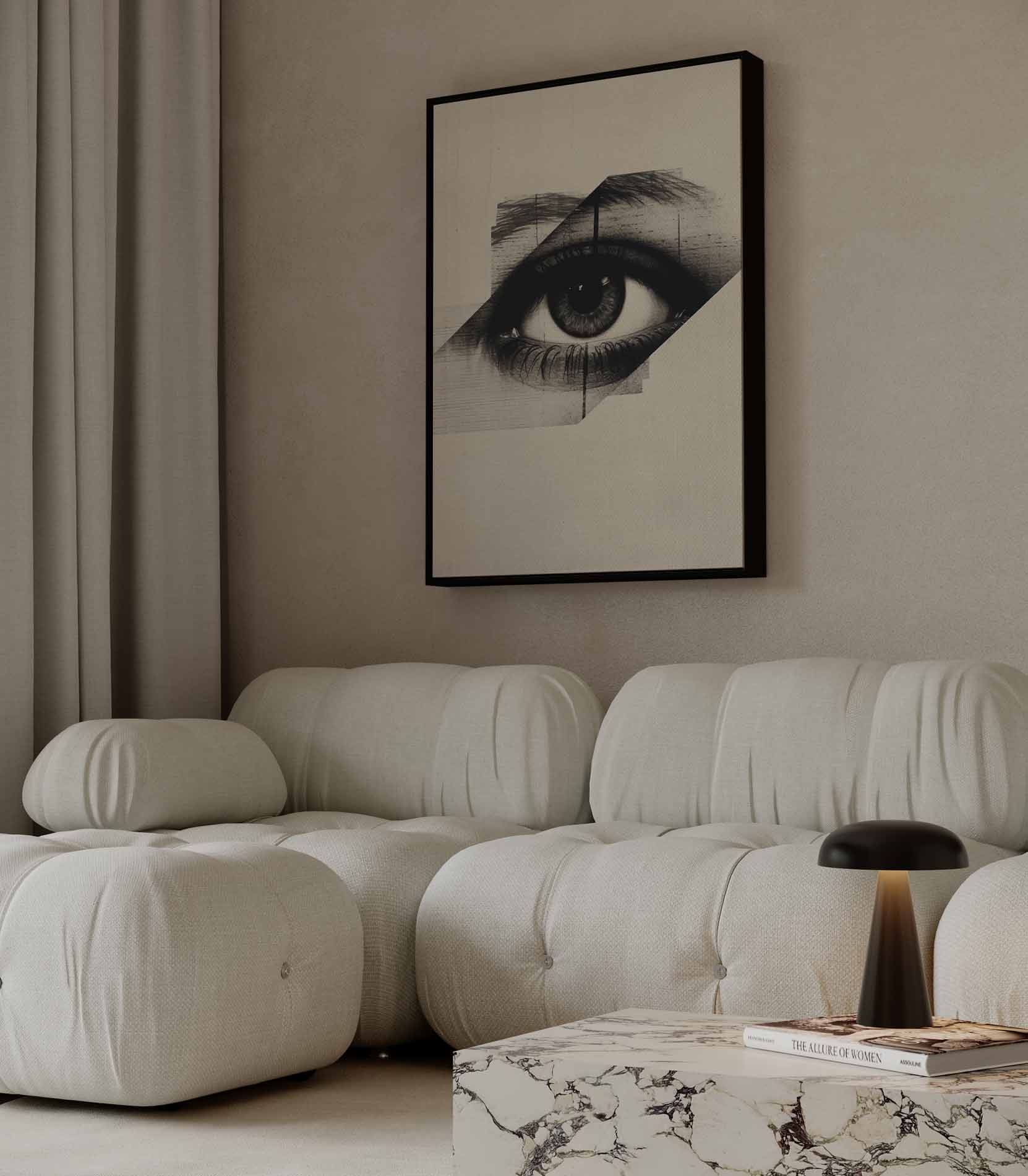 Oog van Mysterie Kunstwerk-canvas-dibond-plexiglas-wanddecoratie-WallArtistic