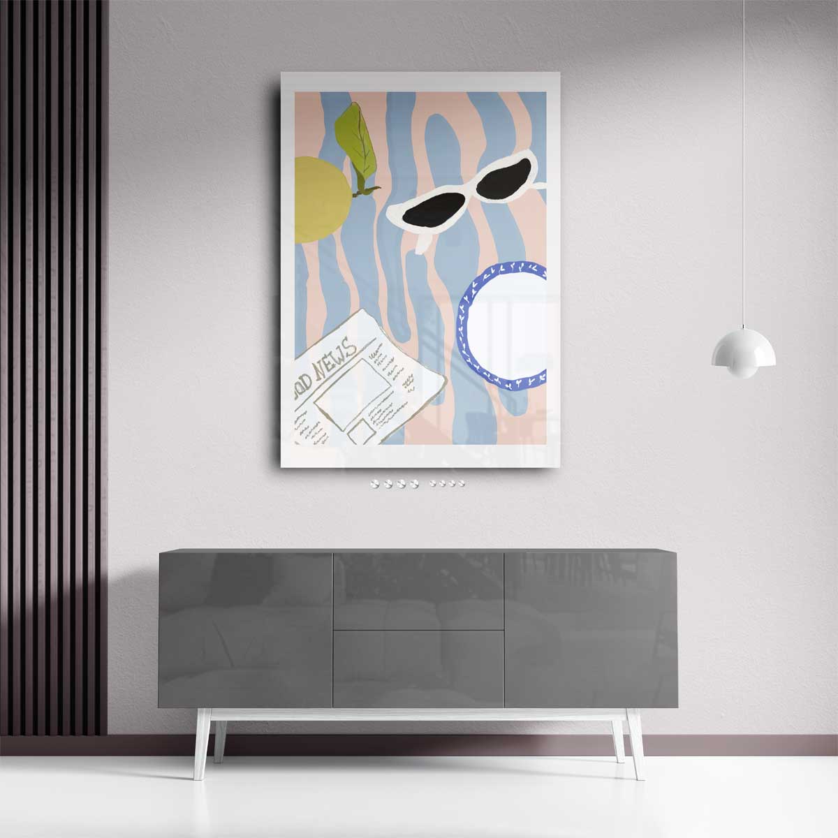 Zonnige Dag Invloeden Kunstwerk-canvas-dibond-plexiglas-wanddecoratie-WallArtistic
